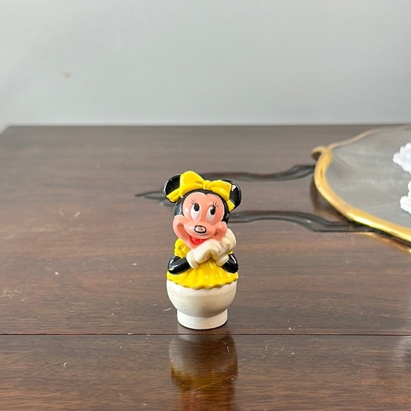 Disney Arco Minnie Mouse Yellow Dress Figurine Vintage - Picture 7 of 8